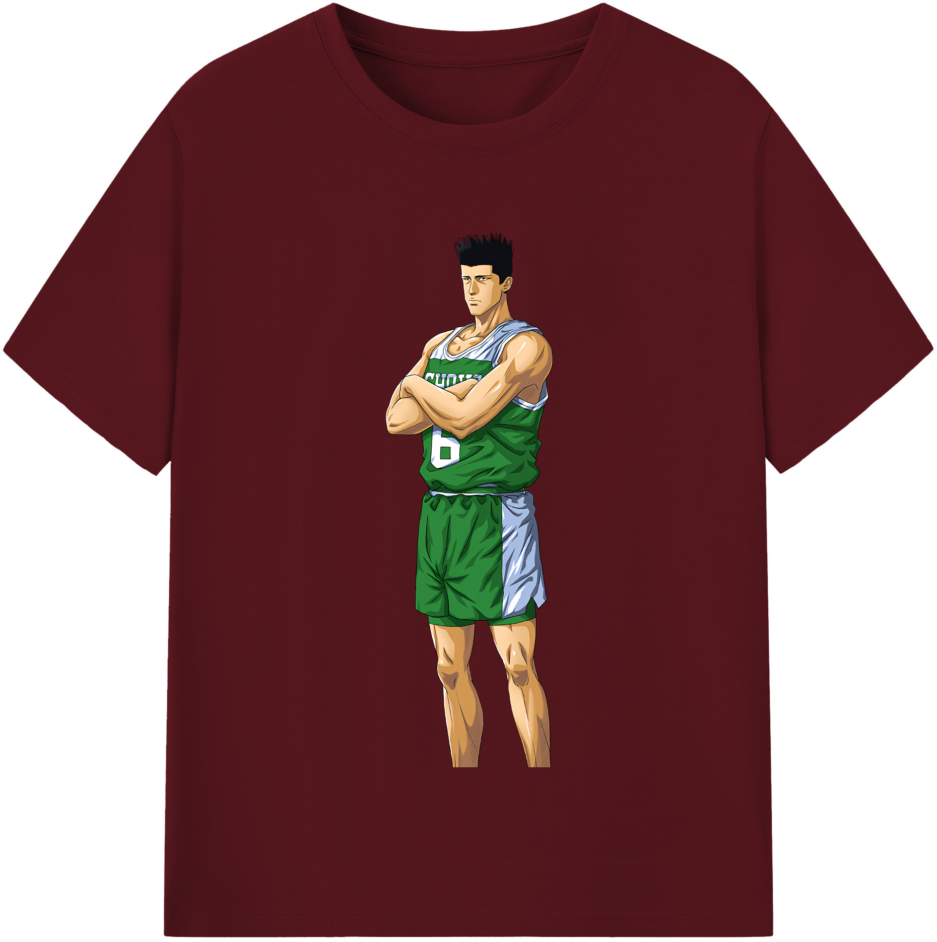 SLAM DUNK／スラムダンク 綿100％半袖Tシャツ（フロントプリント）